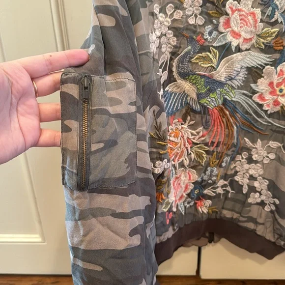 Johnny Was Embroidered Bomber Jacket - Picture 7 of 8